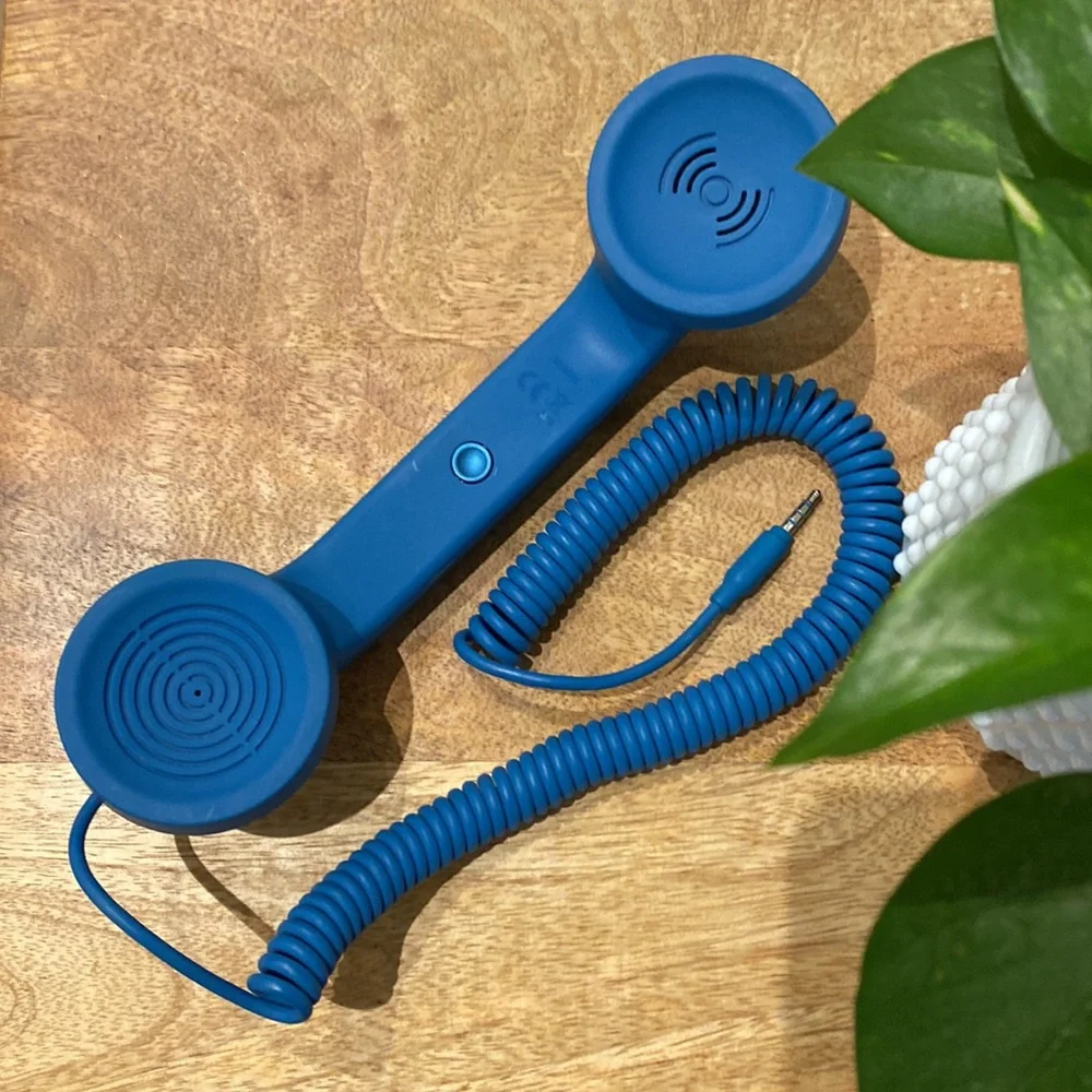 Native Union Pop Phone Retro Handset Soft Touch Attachment w/ Audio Jack w/o Box - Picture 6 of 10